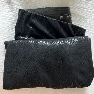 Zara Black Snake Skin Leggings